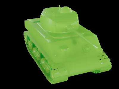 Green Army Man Tank -Toy Tank- 3D Model  3D model