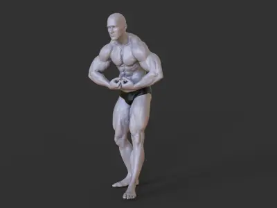 Bodybuilder Pose 3D print model buy