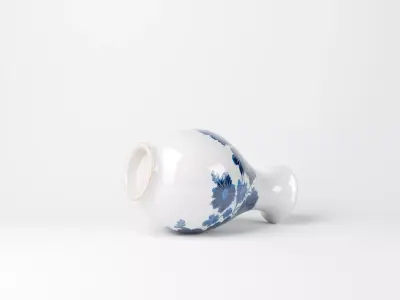 Decorative Ceramic Vase with Floral Pattern  PBR Textured model 3D model