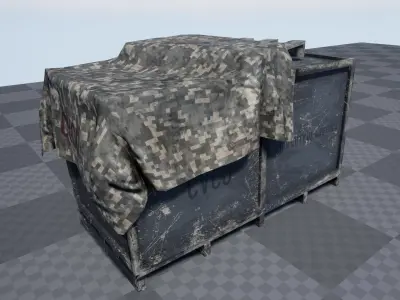Military Containers Pack Low-poly 3D model