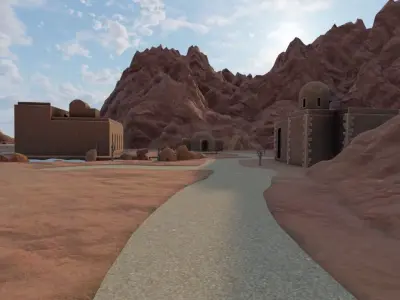 Desert Village Landscape 3D model