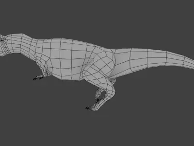 Allozaur Jurassic Dinosaur Low-poly 3D model