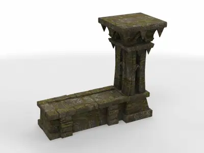 set architecture pillar 03  3D model