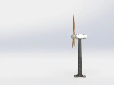 Scale small wind turbine 3D model