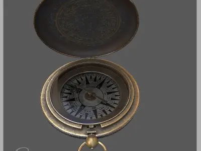 Compass Low-poly 3D model order
