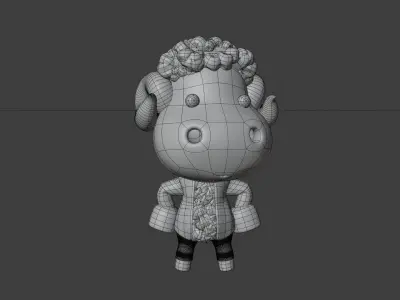 Cute Sheep 3D Illustration 3D model