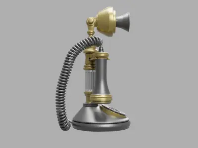 3D Model of Retro Roman candlestick telephone 3D model