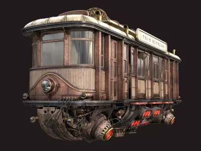 Fly Fantastic Train 3D model