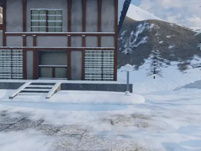 Winter Mountain Village 3D model purchase