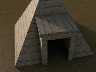 Stone House  Low-poly 3D model