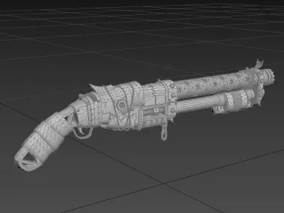 Cyber Rifle Spray Low-poly 3D model