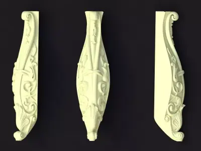 leg High quality 3d models for processing on a cnc machine 3D model 39