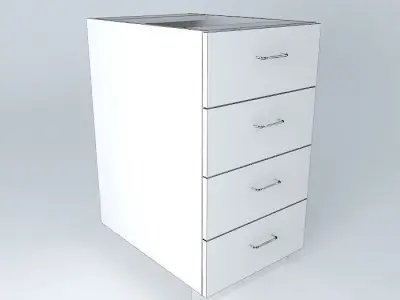 DB4D-1 cabinet with three drawers Free 3D model