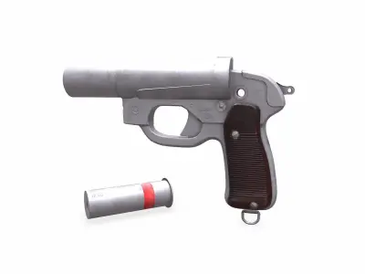 Leuchtpistole 42 LP42 Flare Gun Low-poly PBR Low-poly 3D model
