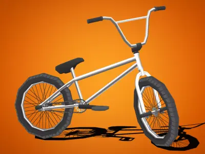 Stylized BMX Bike  - Lowpoly and Optimized Low-poly 3D model