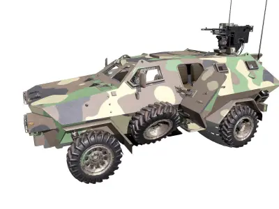 Armored Personnel Carrier APC PBR Low-poly 3D model
