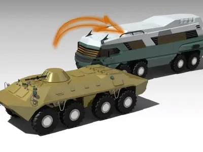 BTR CAMPER Free 3D model