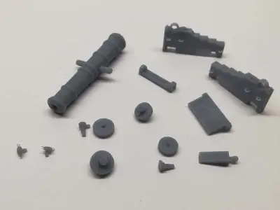 3d printable old english ship cannon 3D print model