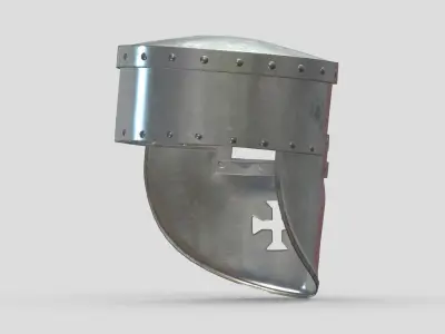 Medieval Helmet 06 Low Poly PBR Realistic Low-poly 3D model