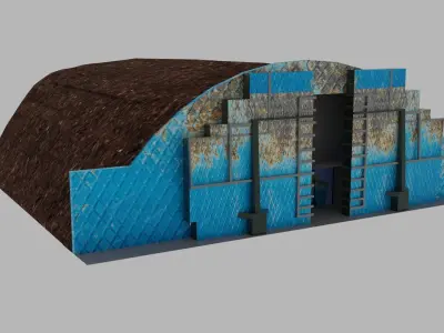 Military Base Low-poly 3D model purchase