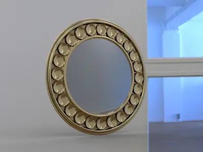 Round mirror frame 001 3d model Low-poly 3D model