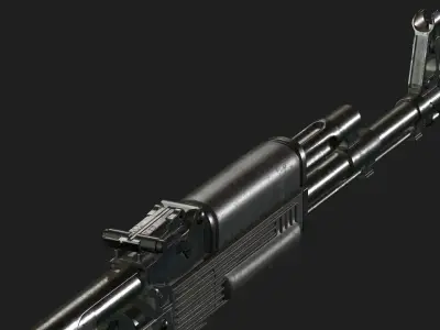 AK-103 two ak - rifles Free low-poly 3D model