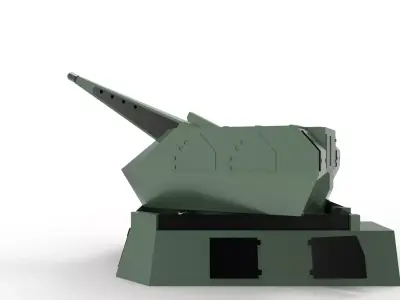 Rheinmetall GDM-008 Low-poly 3D model