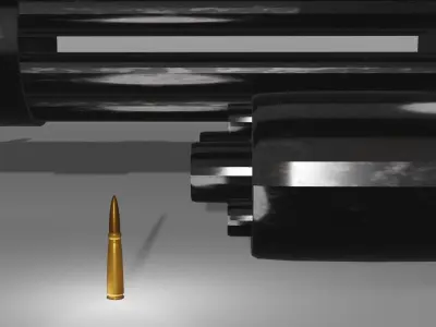 M134 minigun 3D model buy