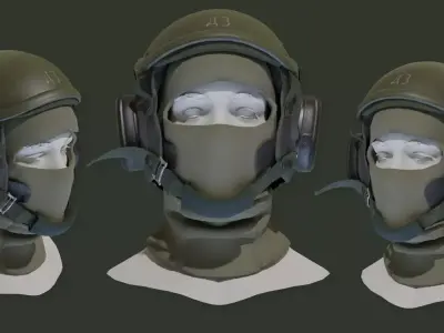 Russian CVC Helmet Low-poly 3D model
