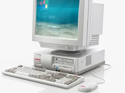 Old PC Compaq deskpro 3D model