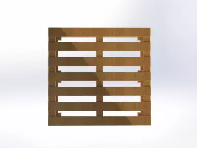 3D CAD Model of a Standard 1200x1000 mm Pallet 3D model
