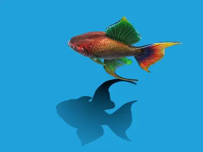 Tropical Fish  Low-poly 3D model