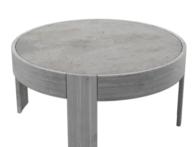 Portside Outdoor Concrete Round Coffee Table - West Elm 3D model