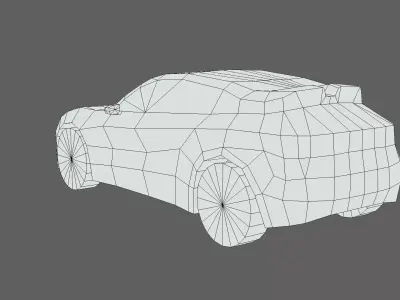 Next-Gen Compact SUV Low-poly 3D model