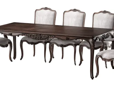 andrea fanfani table and chair 734 3D model