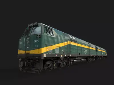 General Electric NJ2 green Qinghai-Tibet Railway Low-poly 3D model