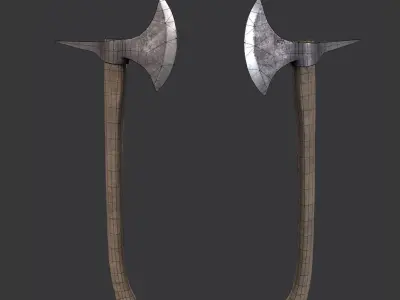 Battle ax Free low-poly 3D model