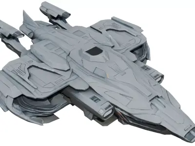 Nebula Vortex Starship Highpoly PBR 3D model