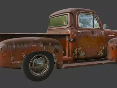 Vintage Rusty Pickup Truck 3D Model 3D model 26