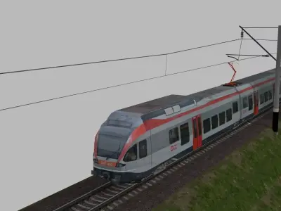 Stadler Rail  EPg 2 Low-poly 3D model