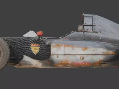 Golden Imperial Sport Coupe 3D Model Low-poly 3D model