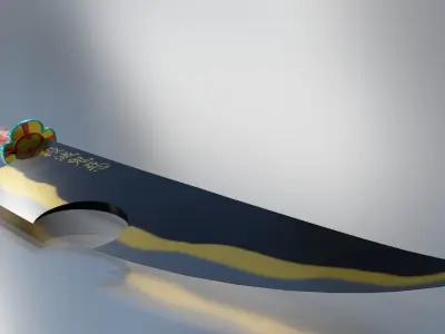 Tengen Uzui Dual Nichirin Blades Demon Slayer Free 3D model