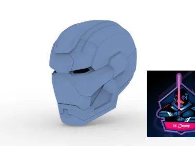 Ironman Patriot Helmet ready to 3d print 3D model