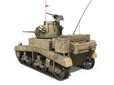 M3 Light Tank Honey - Polly III 3D model