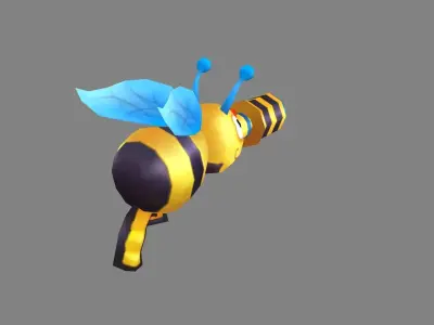 Cartoon bee toy gun - Water gun Low-poly 3D model