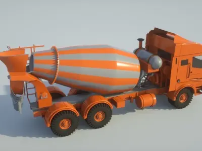 Concrete Mixer Turck model 3D model