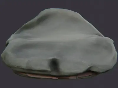 US Army Officer Cap Emblem Low-poly 3D model