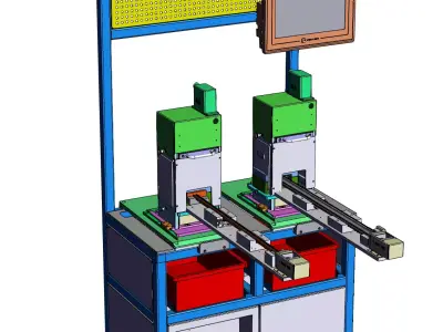 A20 guide groove double station rack 3D model
