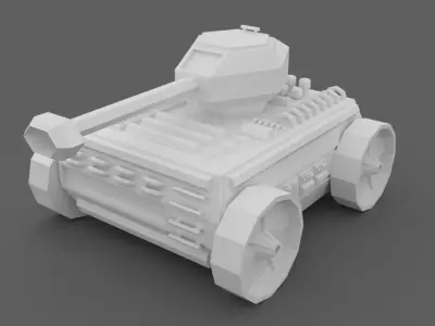 Low poly Tank Low-poly 3D model by tobiashai