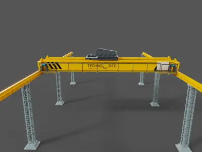 EOT Crane 3D Model Low-poly 3D model